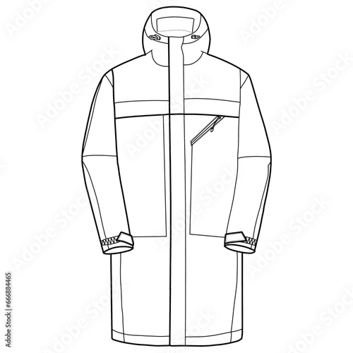 Maxi down jackets. Waterproof winter jacket.