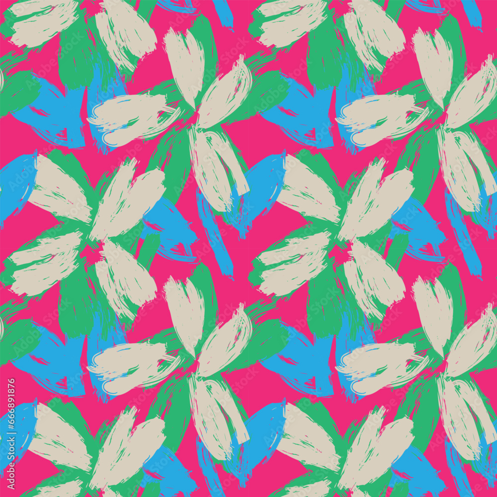 Obraz premium Colourful Abstract Floral Seamless Pattern Design