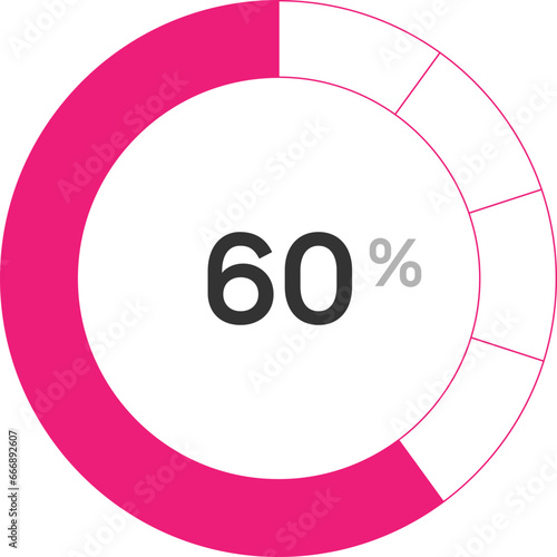 퍼센트 표시가 있는 원형 게이지 벡터 시리즈