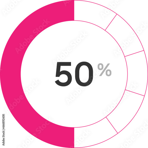 퍼센트 표시가 있는 원형 게이지 벡터 시리즈