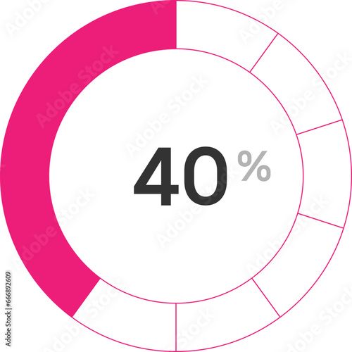 퍼센트 표시가 있는 원형 게이지 벡터 시리즈