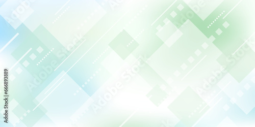 抽象的な幾何学模様と緑のグラデーション背景