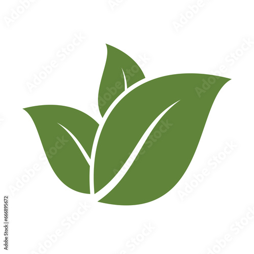 leaf green icon logo design vector template illustration. EPS 10