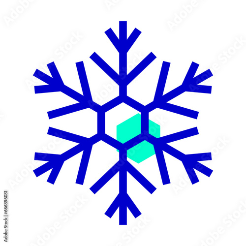 クリスマス、雪、雪の結晶を表す2色スタイルのアイコン