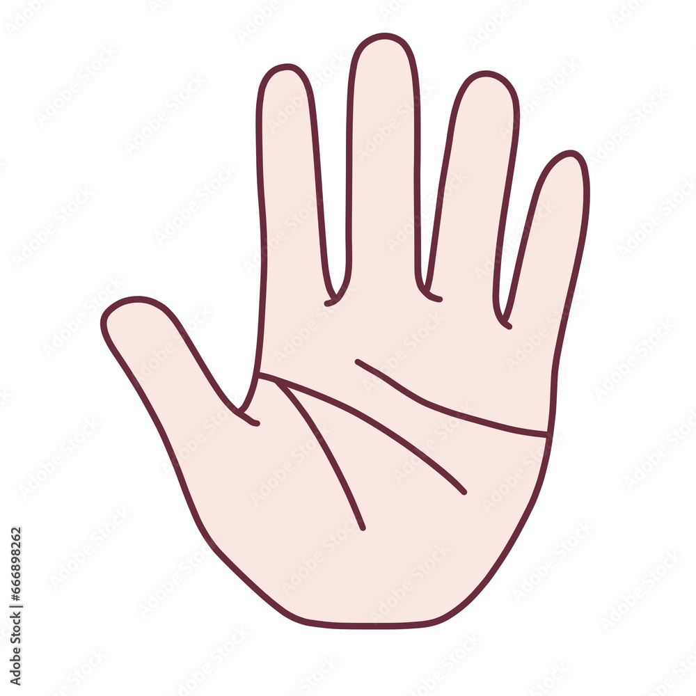 Obraz premium シンプルな掌のイラスト