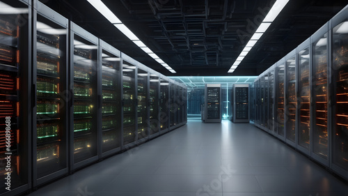 underground room of database servers AI generated
