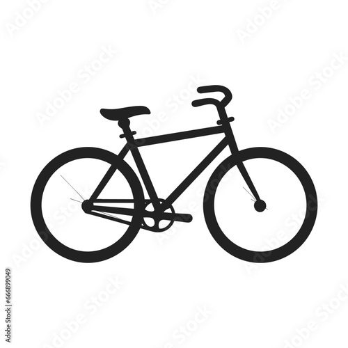 Bicycle black Silhouette vector illustration, Cycle Vector Silhouette isolated on a white background