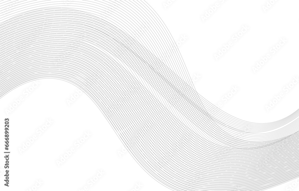 Abstract wave lines on white background. Vector illustration. Wave with lines created using blend. Abstract wave lines on white background. Vector illustration. Wave with lines created using blend.