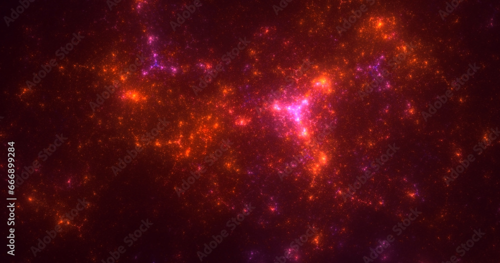 3D manual rendering abstract space and nebula background 