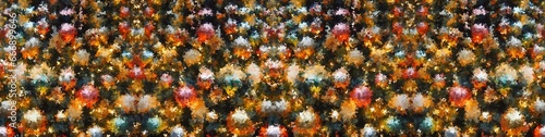 a colorful abstract background of christmas ornaments