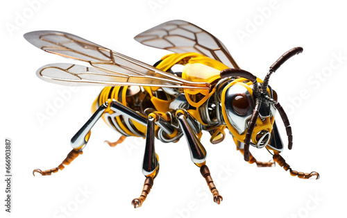 3D Realistic Robotic Wasp on Transparent background © MatPhoto