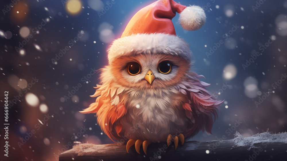 Tiny KAWAI Eagle in a Cute and Adorable Christmas Outfit Tiny KAWAI Eagle in a Cute and Adorable Christmas Outfit