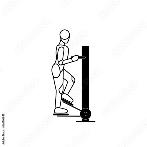 Stepper with a column
