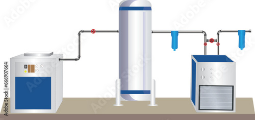 vector illustration of artificial ventilation bag and masks ambu