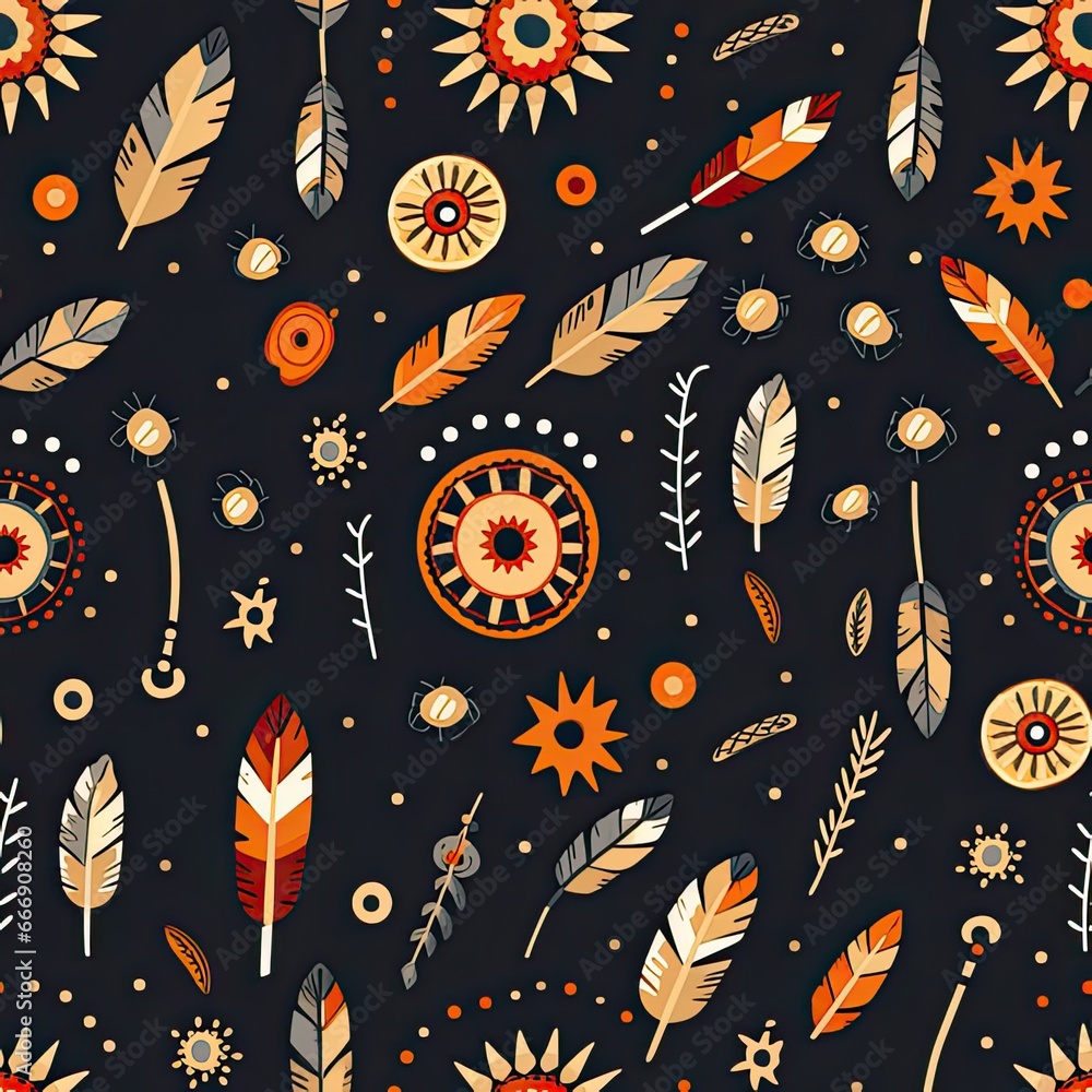 Indian doodle Pattern Indian doodle Pattern
