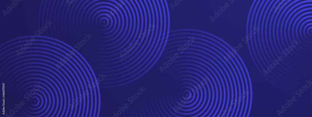 Fototapeta premium Blue modern dynamic luxury abstract banner with glowing geometric stripe lines