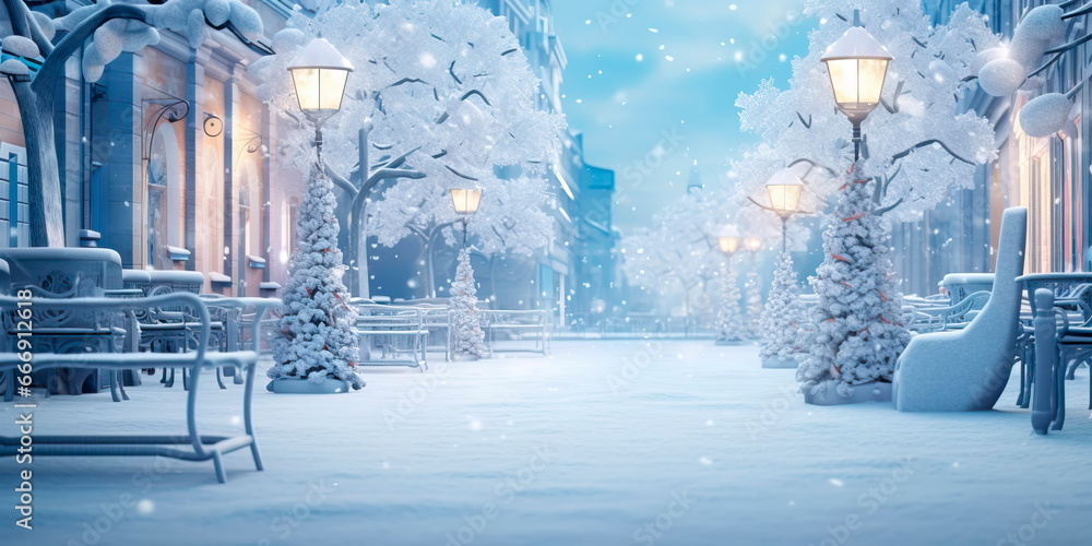 wintry backdrop with snow-covered landscapes wintry backdrop with snow-covered landscapes
