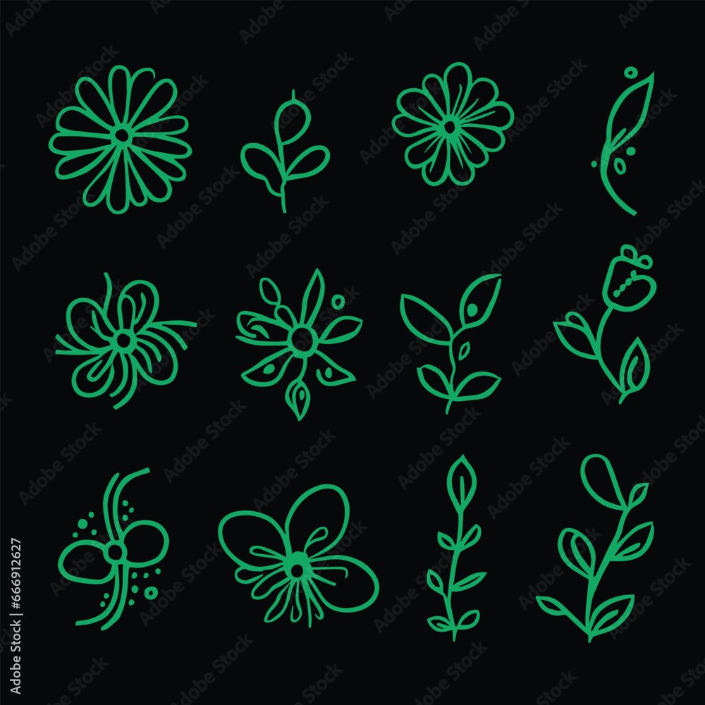 Islamic Gold leaf flower ornaments Set on the background in vector. Hand-drawn sketch doodle golden leaves floral element for Vector illustration. Islamic Gold leaf flower ornaments Set on the background in vector. Hand-drawn sketch doodle golden leaves floral element for Vector illustration.