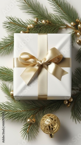 Christmas and New Year holiday background Xmas greeting, Gift Box idea © CREATIVE STOCK