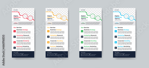 Modern creative corporate business dl flyer or rack card layout concept background flyer brochure cover template for grow up your business to the next level