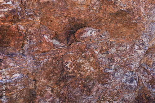 Volcanic rocks, Ignimbrite with Jarosite and Goethite in Almeria photo