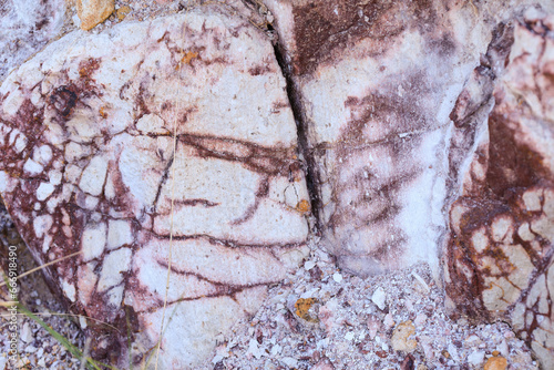 Volcanic rocks, Ignimbrite with Jarosite and Goethite in Almeria photo