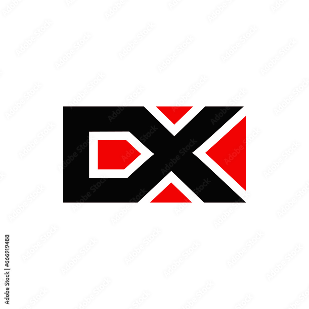 DX D X Letter Logo Design. d x alphabet design