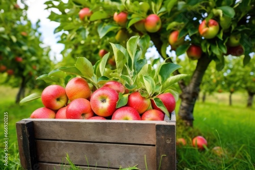 view of ground covered with fallen apples