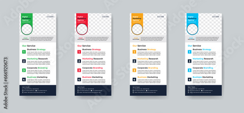 Modern creative corporate business dl flyer or rack card layout concept background flyer brochure cover template for grow up your business to the next level