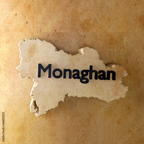 Monaghan 3D Map Illustration photo