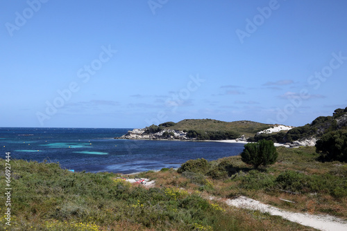 Wallpaper Mural Beautiful coastal image of Rottnest Island off the West Australian coast.  Showing clear water, waves, limestone rocks and vegetation Torontodigital.ca