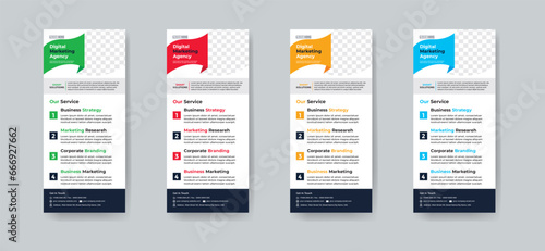 Modern creative corporate business dl flyer or rack card layout concept background flyer brochure cover template for grow up your business to the next level