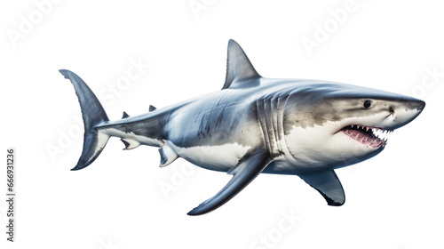 Great white shark isolated on transparent background,transparency 