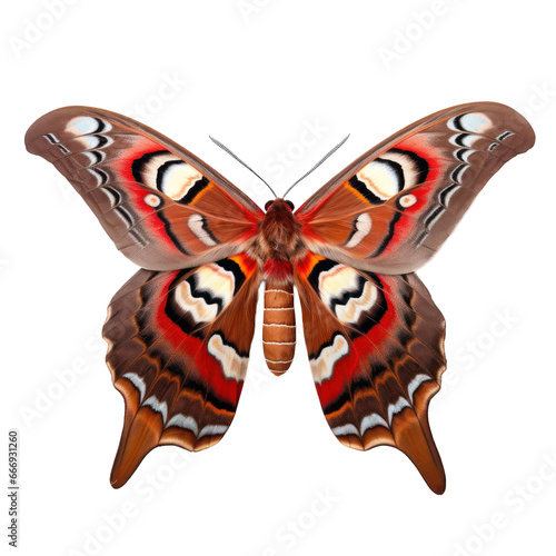 Brown moth,beautiful moth isolated on transparent background,transparency 