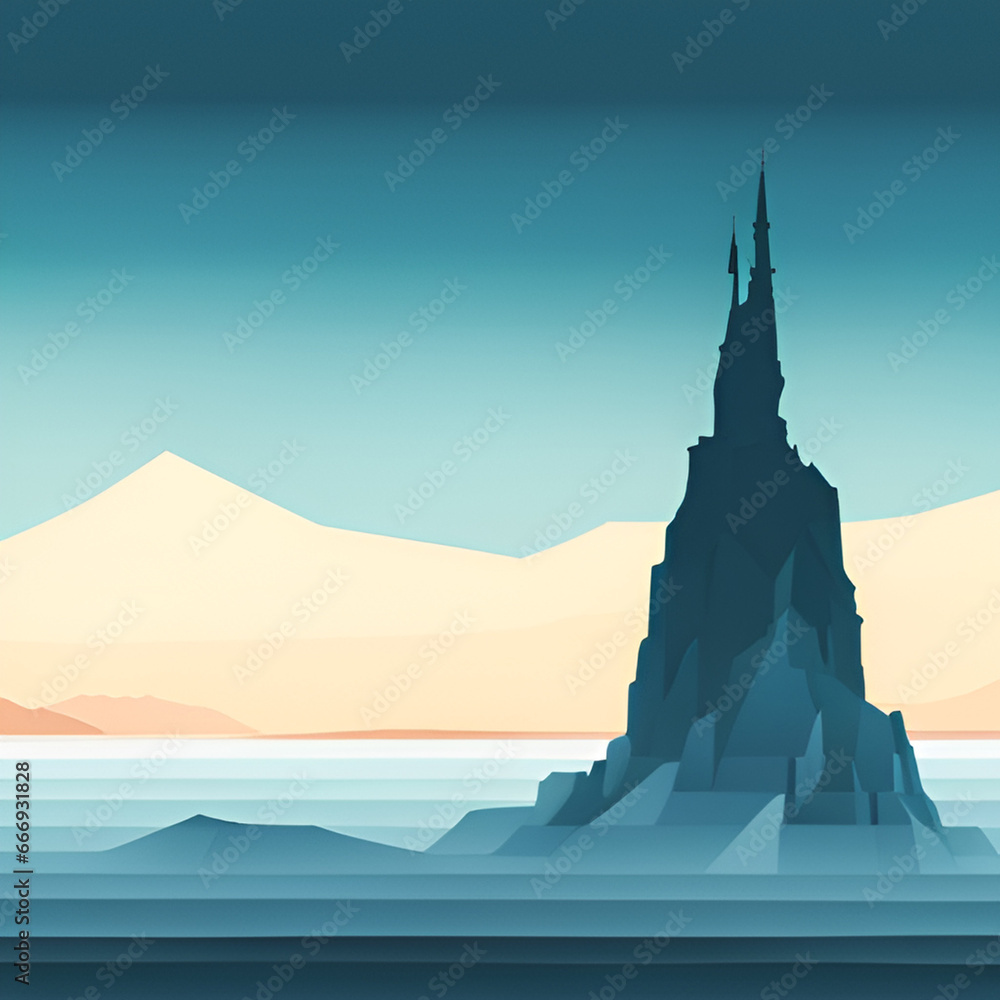 Obraz premium buddhist temple in the mountains