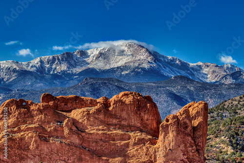 Garden of the Gods and Pikes Peak photo