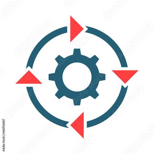 Recovery Glyph Two Color Icon Design