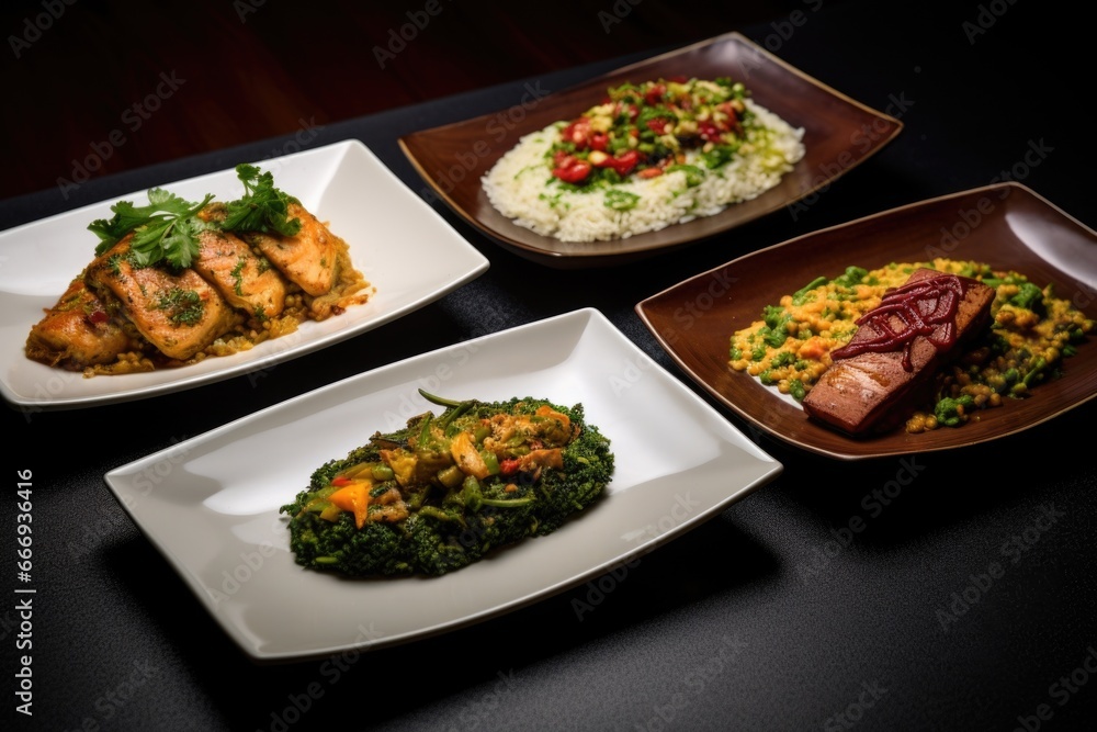one plate serving three different cuisines one plate serving three different cuisines