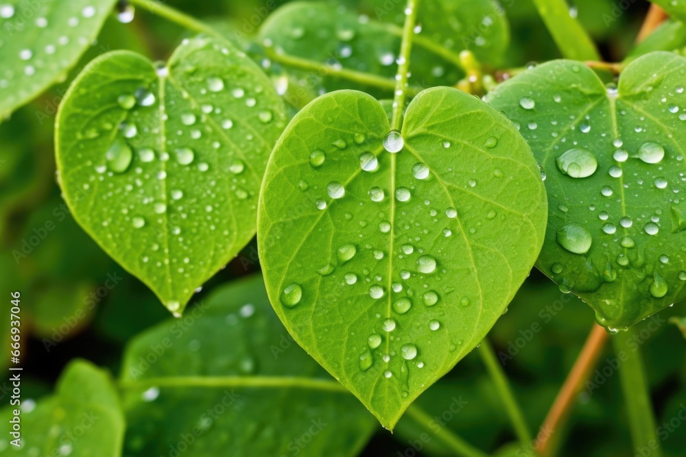 dew drops on soybean leaves dew drops on soybean leaves