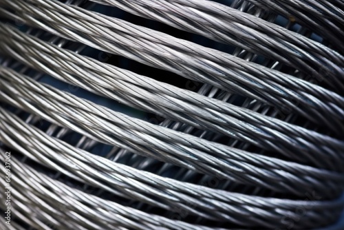 macro shot of intricately twisted steel wires