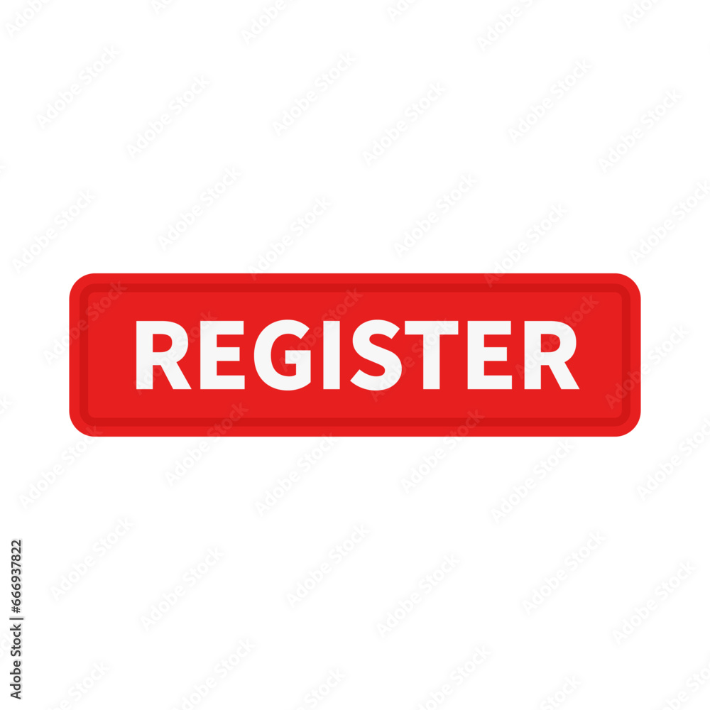Register Button In Red Rectangle Shape For Advertising Website Announcement
Register Button In Red Rectangle Shape For Advertising Website Announcement