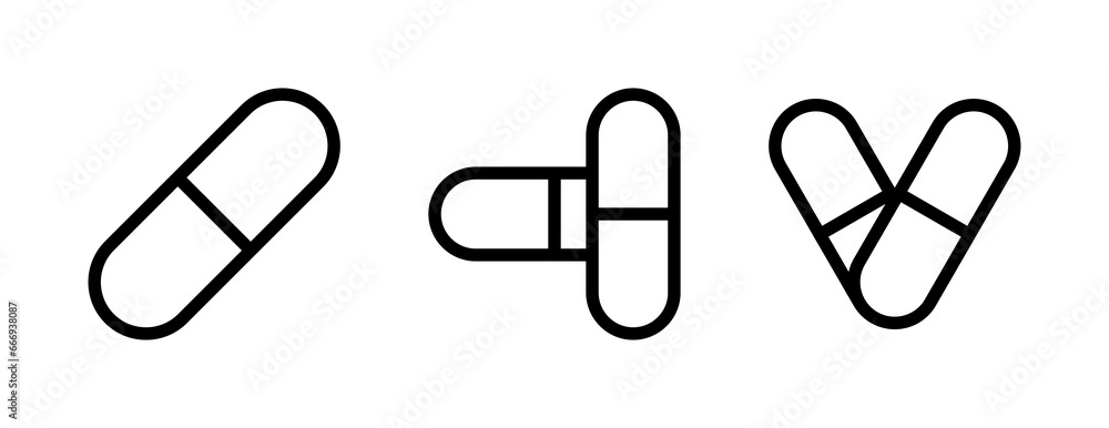 Medicine Capsule Icon Set - Vector : Medical Theme, Pharmaceutical Theme, Healthcare Theme, Infographics and Other Graphic Related Assets. Medicine Capsule Icon Set - Vector : Medical Theme, Pharmaceutical Theme, Healthcare Theme, Infographics and Other Graphic Related Assets.