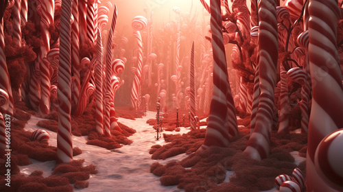 candy cane forest magical Christmas photo