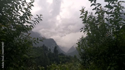 Time lapse of the clouds in the mountains of Himalayas