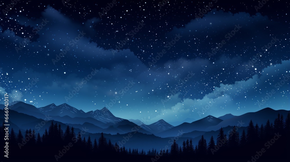 A dreamy, starry night sky for a celestial atmosphere - obrazy, fototapety, plakaty 