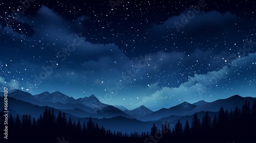 A dreamy, starry night sky for a celestial atmosphere © Cloudyew