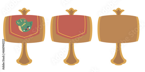 龍のイラストのついた打ち出の小槌のイラスト素材セット