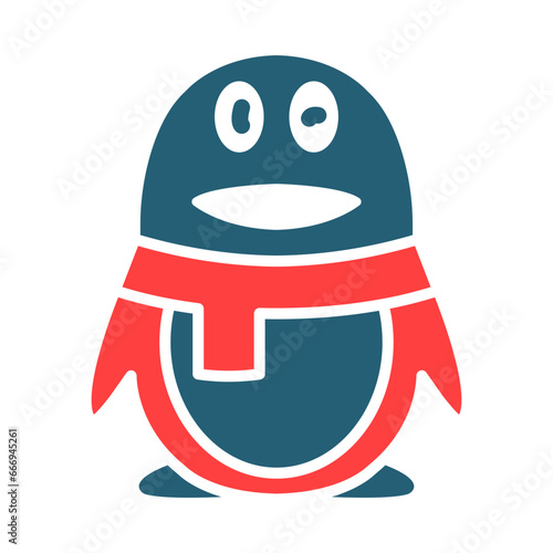 QQ Glyph Two Color Icon Design
