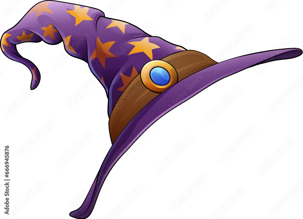 Naklejka premium A witch or wizard hat wizards magician cap Halloween corner frame design element