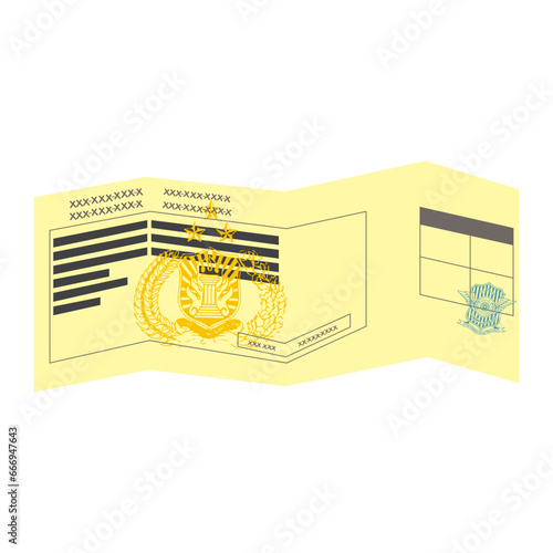 Illustration Vector Graphic of Vehicle Registration Certificate Indonesian citizens called STNK